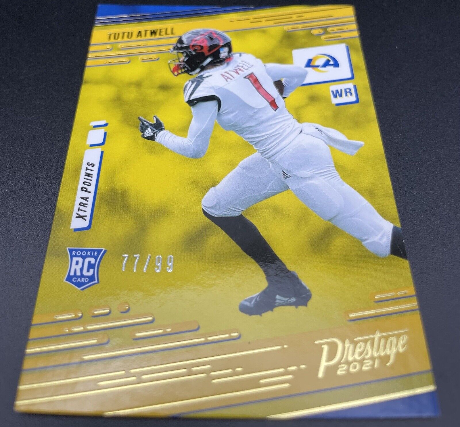 Tutu Swell 2021 Panini Prestige #222 RC / Xtra Points / Yellow  /99 Los Angeles