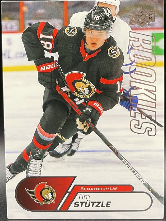 Tim Stutzle 2020-21 Upper Deck Rookie #23 RC Ottawa  Senators JA