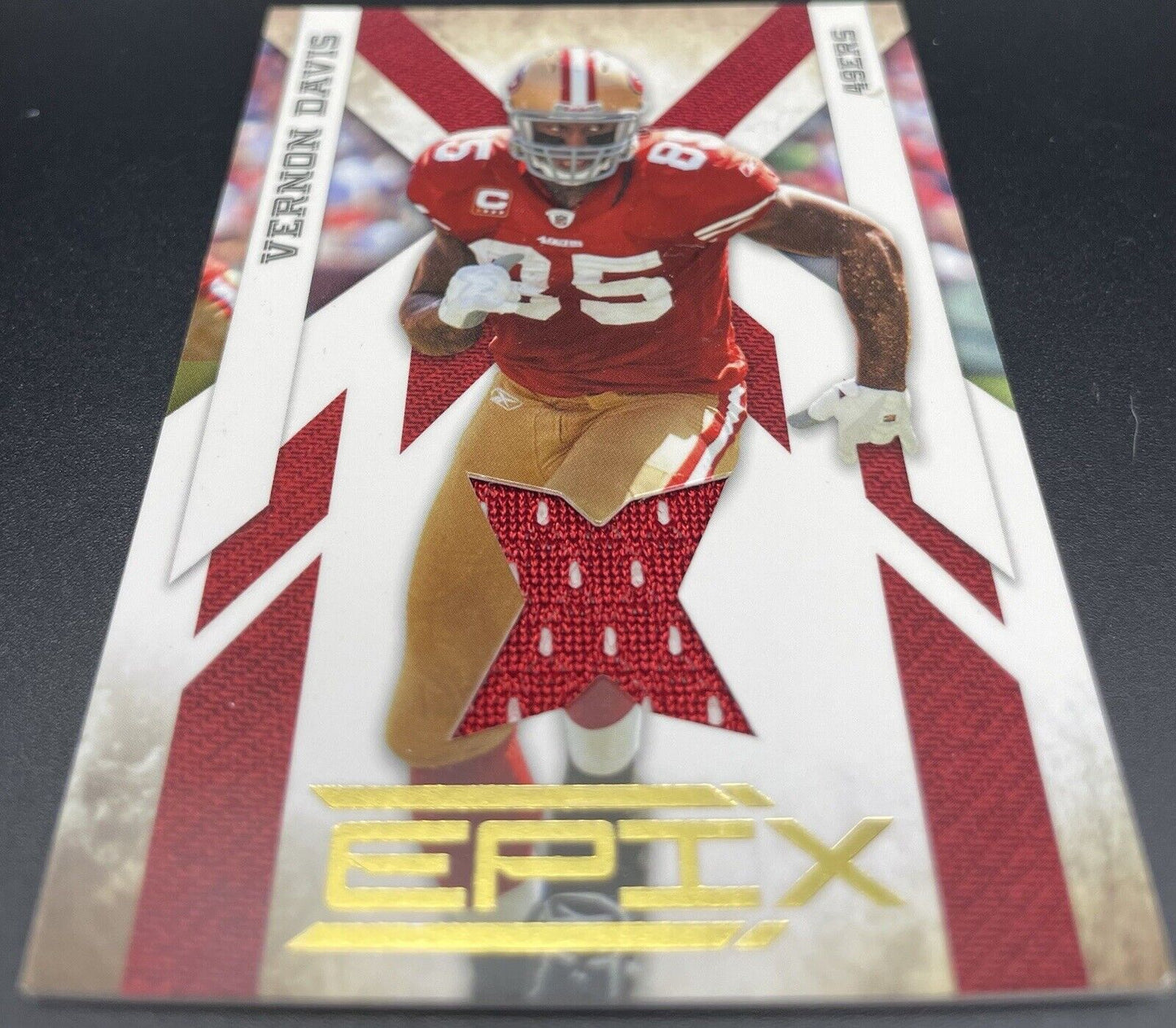 2010 Panini Epix VERNON DAVIS Jersey Memorabilia #85 #'d /299 49ers Patch