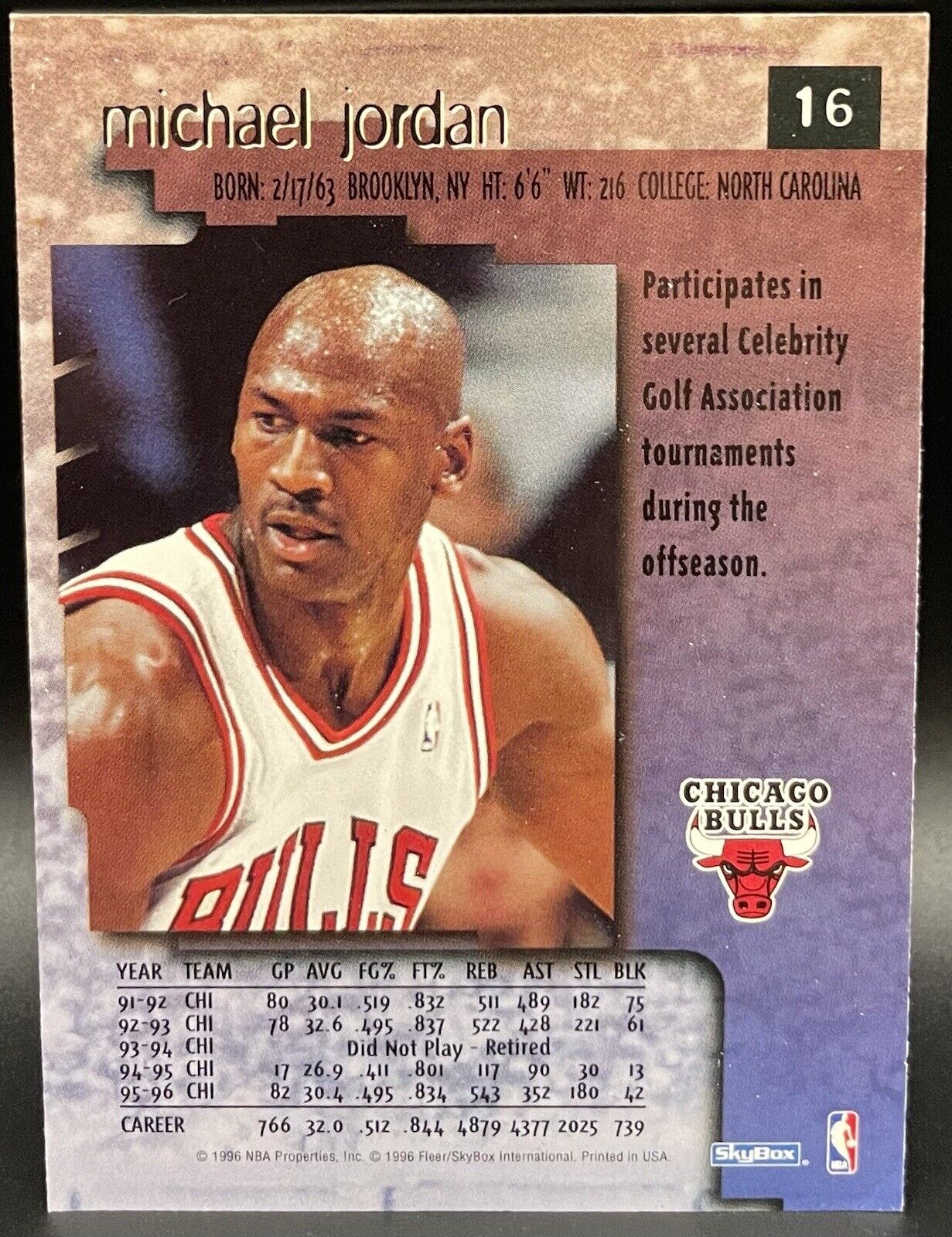 1996-97 Skybox Premium - #16 Michael Jordan