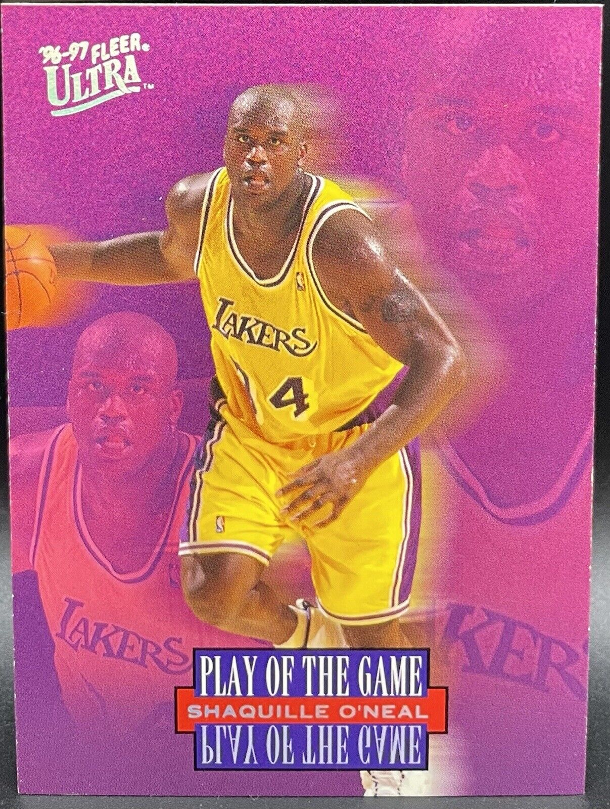 Shaquille O’Nneal 1997 Fleer Ultra #296 Player Of The Game LA Lakers Pink