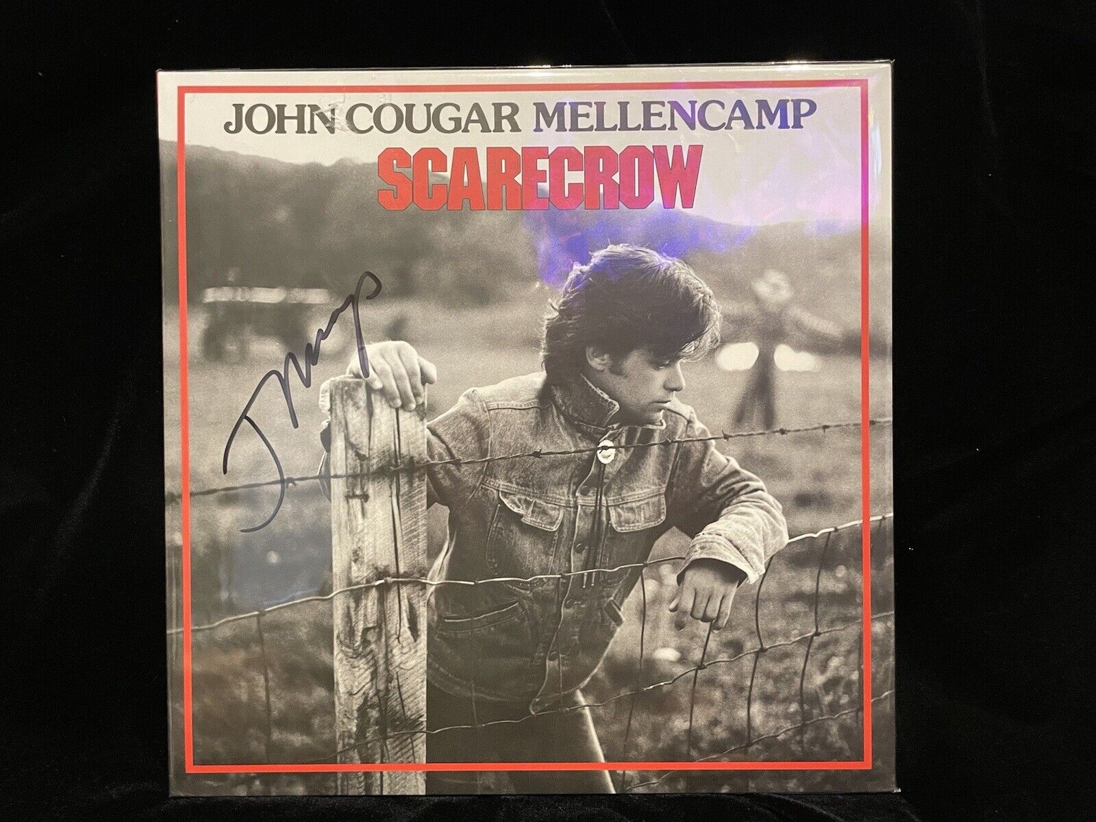 John Cougar Mellencamp Autographed Vinyl Record “ SCARECROW “ Beckett COA