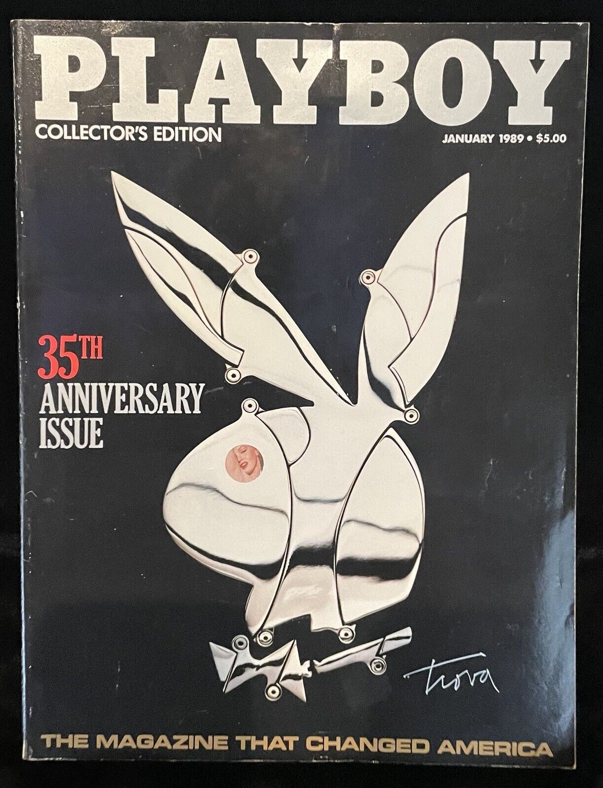 Playboy January 1989 35Th Anniversary  Fawna Maclaren, Kim Basinger, Madonna,...