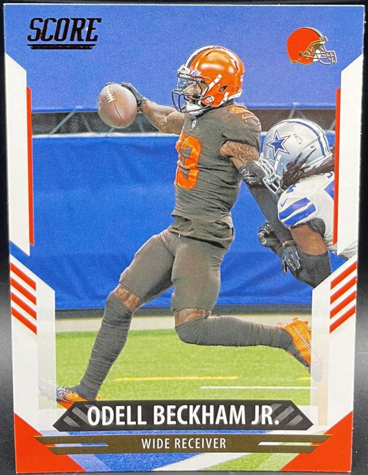 Odell Beckham Jr. 2021 Panini Score Football Base Card #107 Cleveland Browns NFL