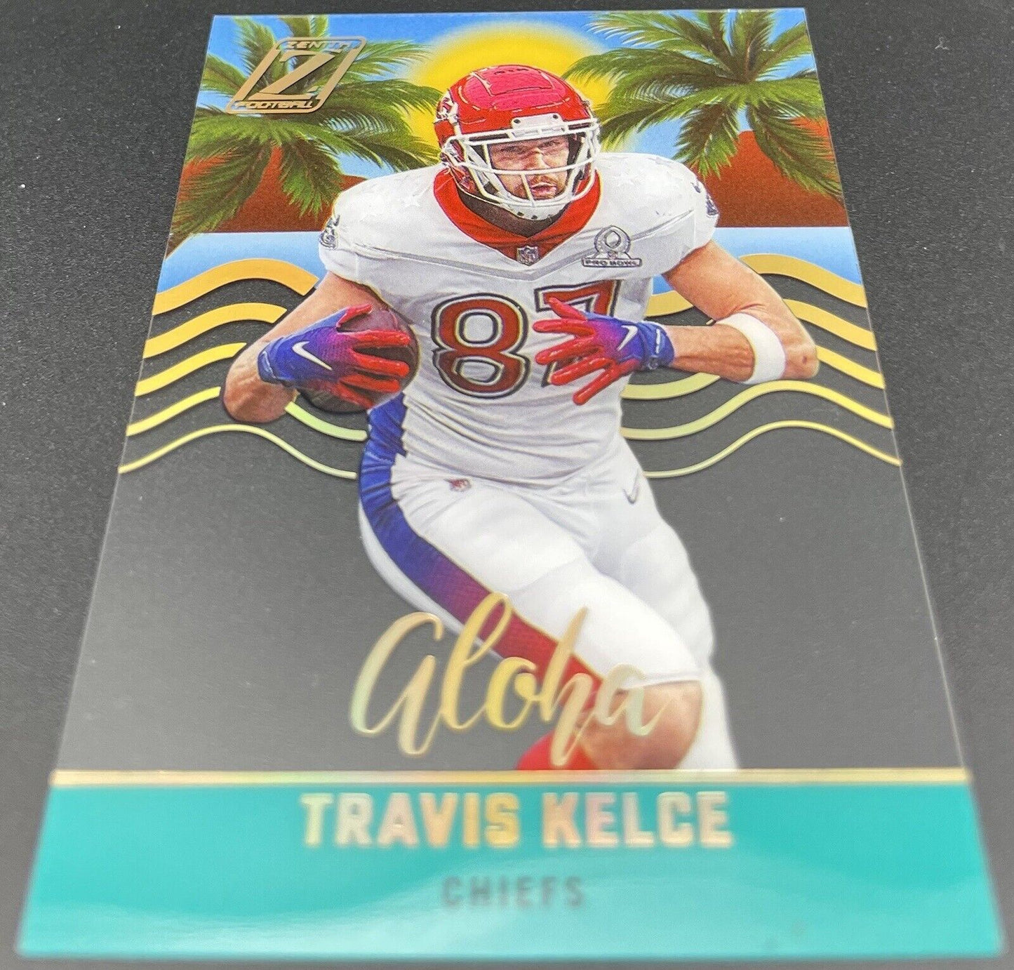 Travis Kelce 2022 Panini Zenith #AL-30 Aloha Kansas City Chiefs 