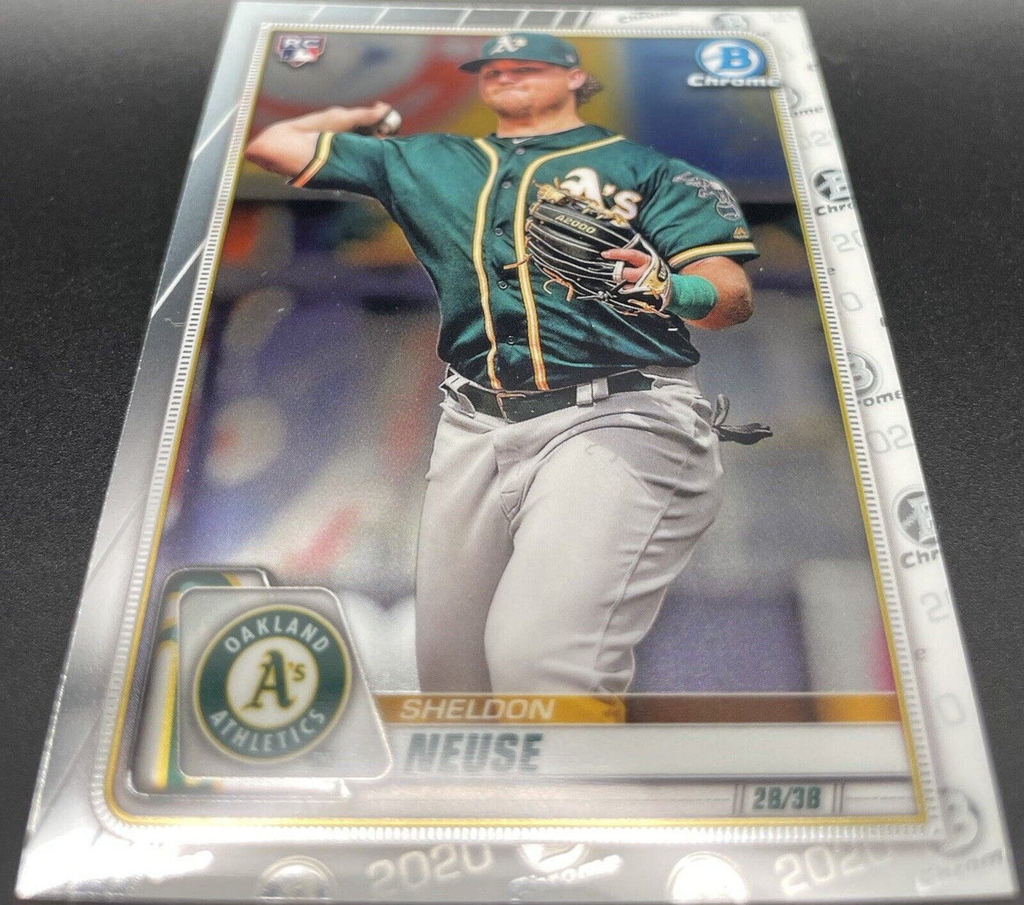 Sheldon Neuse 2020 Bowman Chrome RC #30 Oakland Athletics