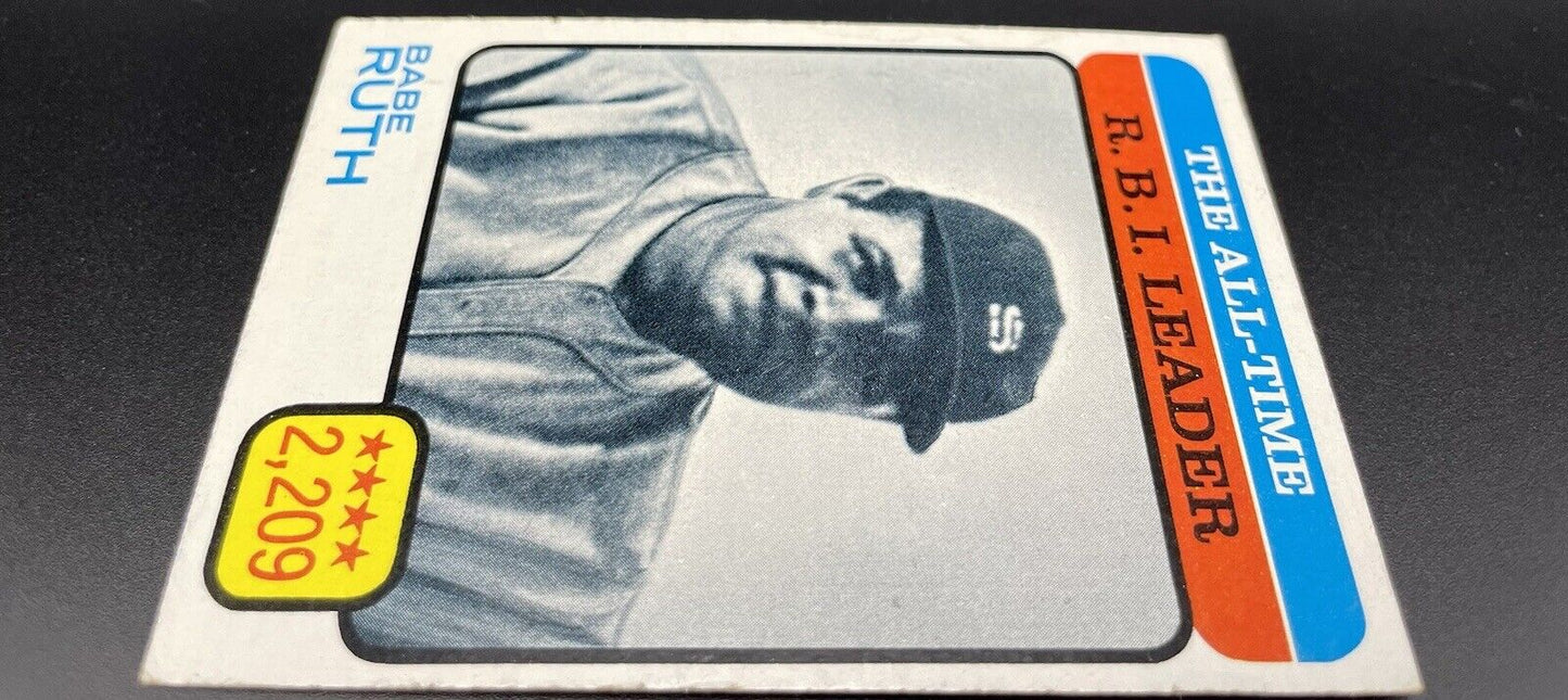 Babe Ruth  1975 Topps #474 All-Time RBI Leaders 2209