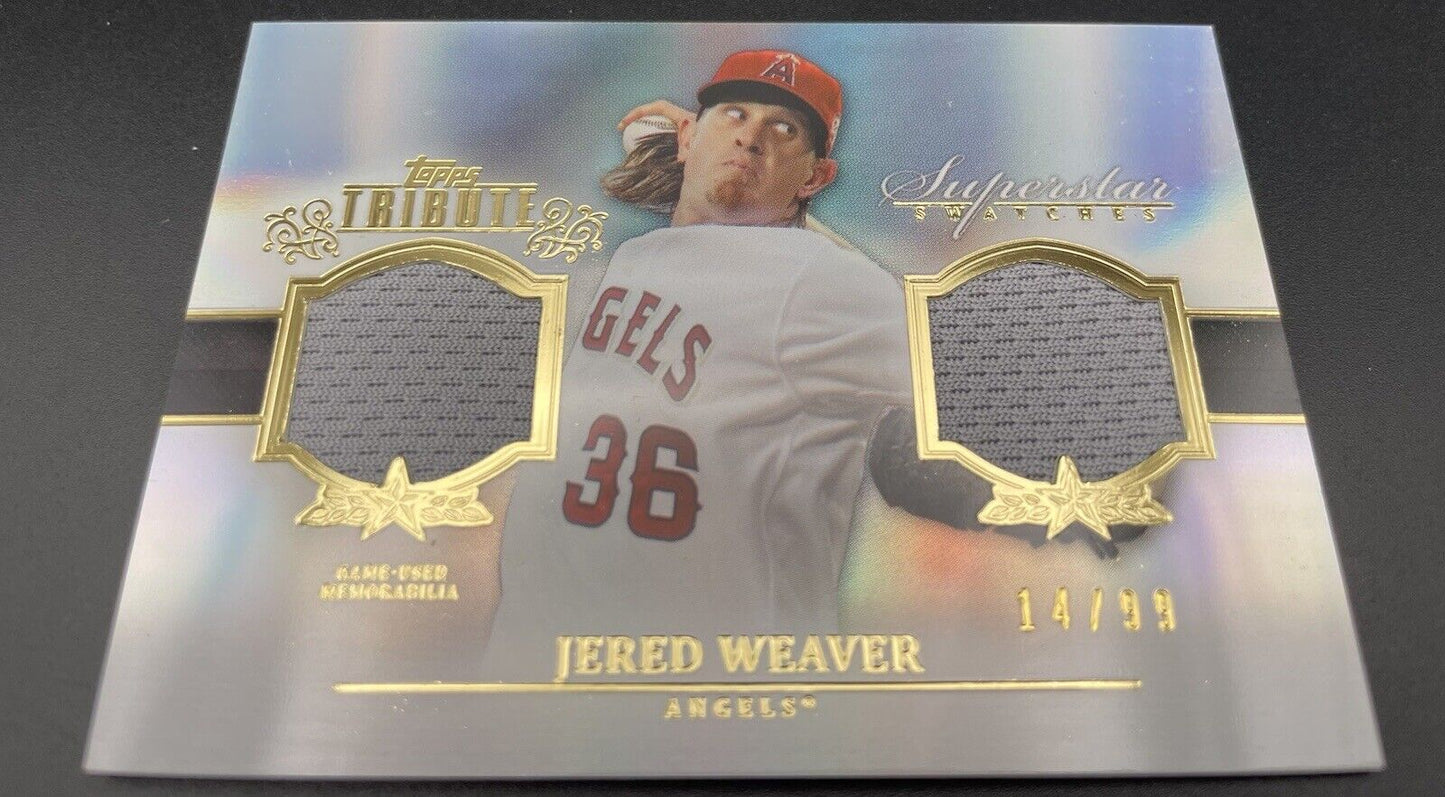 Jered Weaver 2013 Topp Tribute #SS-JW Dual Patch / 99 Los Angeles Angels