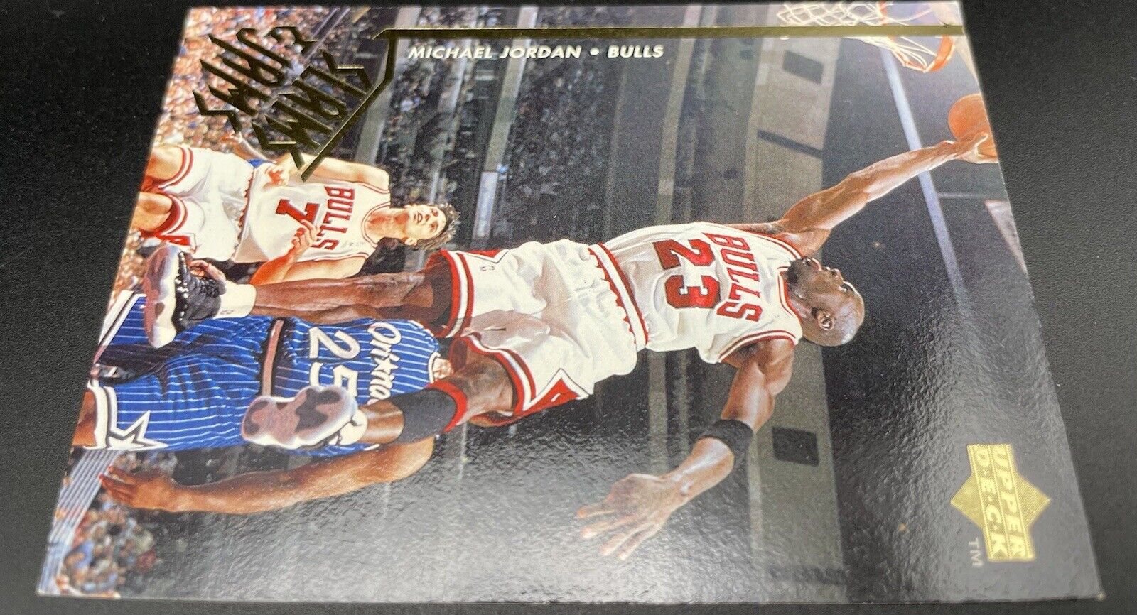 1995-96 Upper Deck - Slams & Jams Gold Electric Court #352 Michael Jordan 2 Card