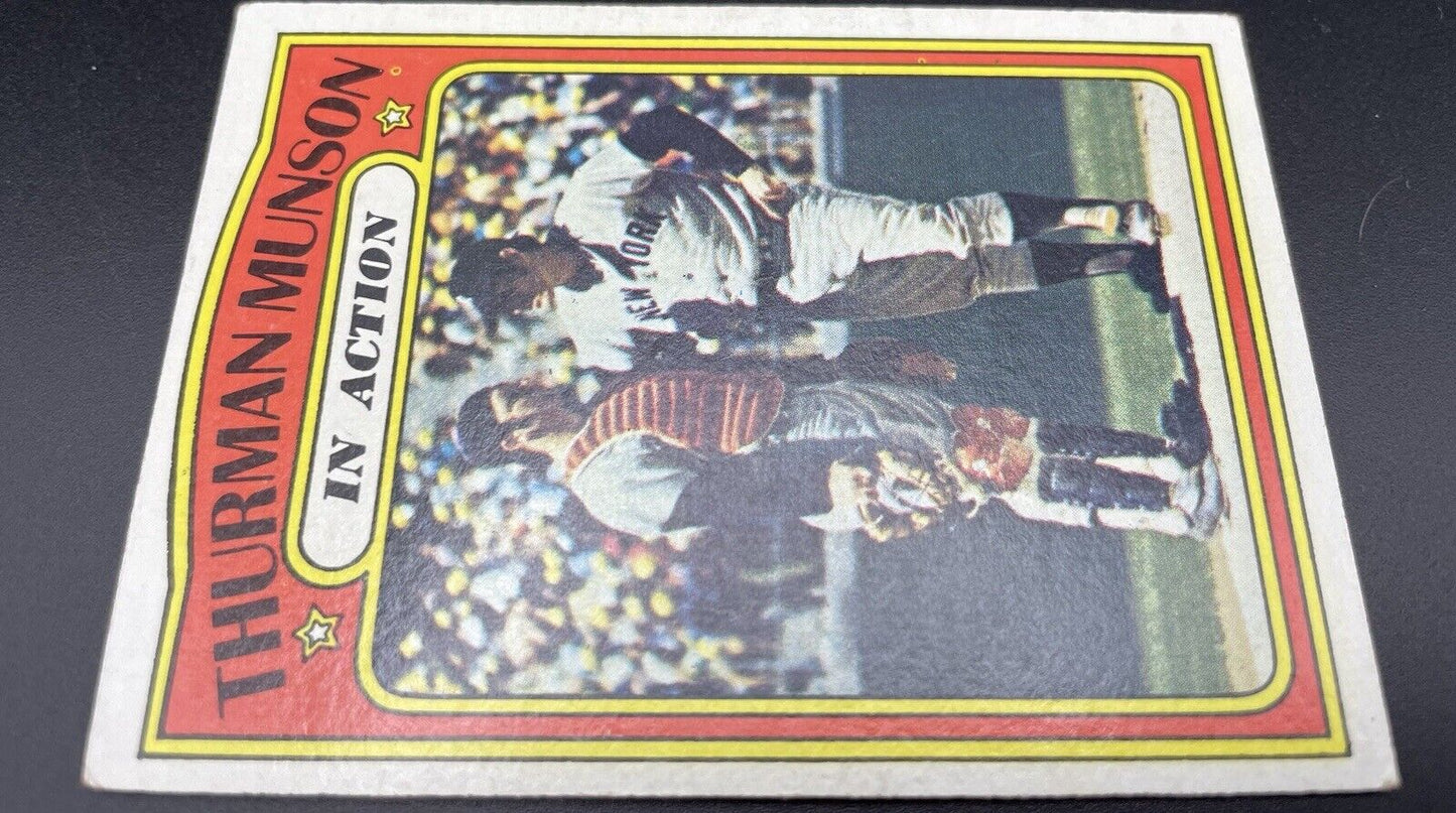 Thurman Munson 1972 Topps #442 In Action New York Yankees