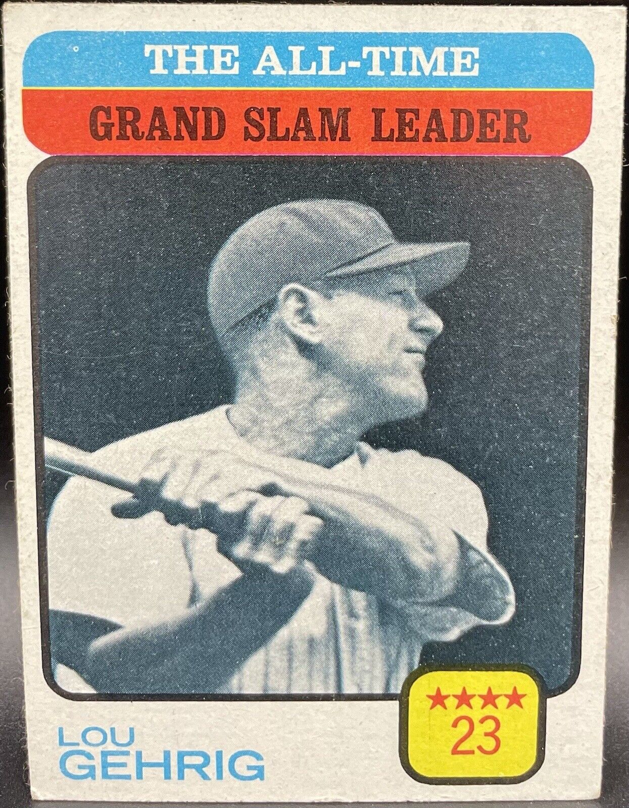 Lou Gehrig Grand Slam Leader 1974 Topps #472 New York Yankees