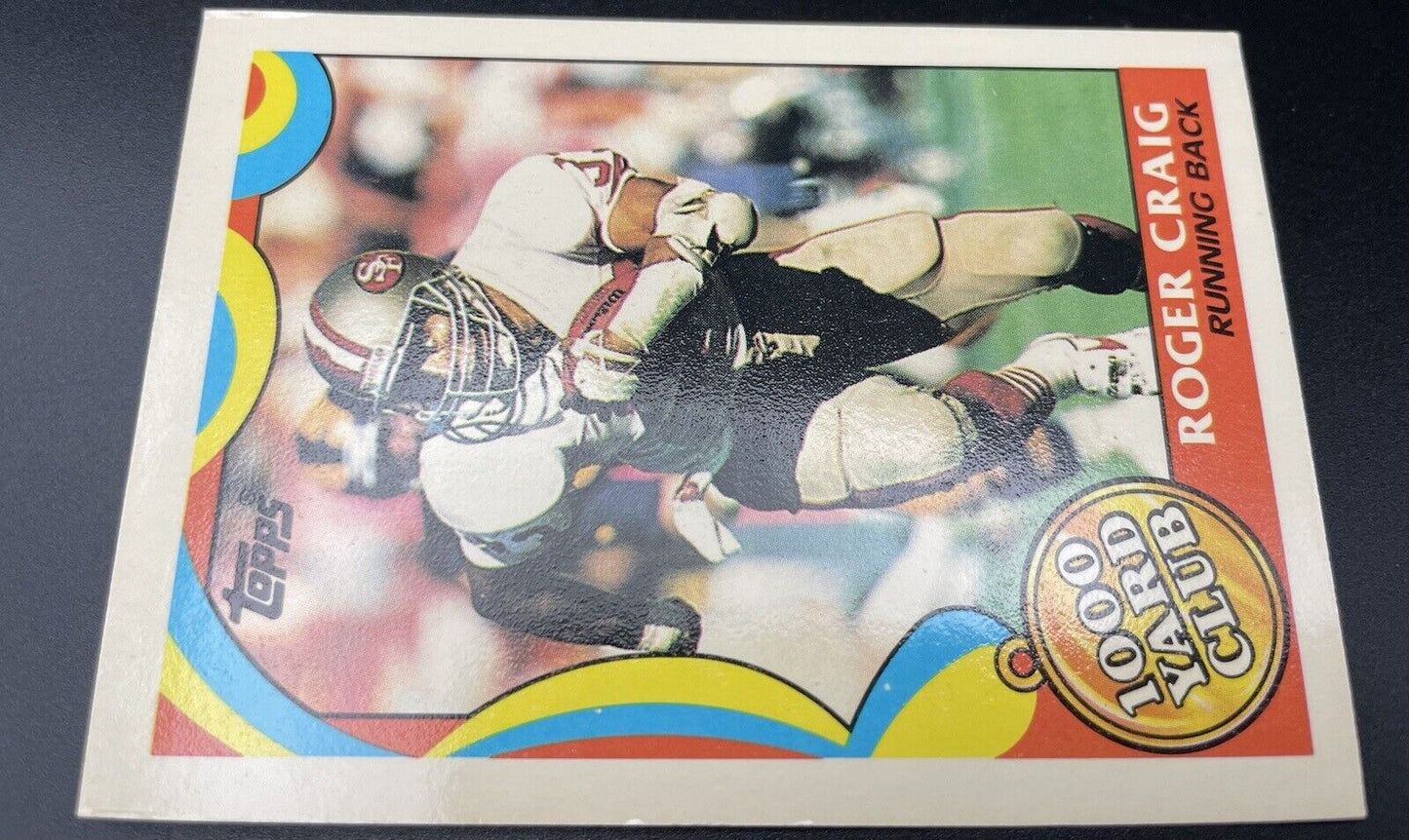 1989 Topps 1000 Yard Club #3 ROGER CRAIG Insert Card SAN FRANCISCO 49ers