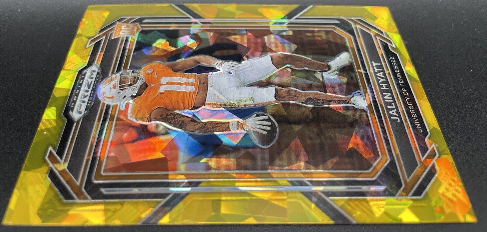 Jalin Hyatt 2023 Panini Prizm Orange Ice RC #378 New York Giants