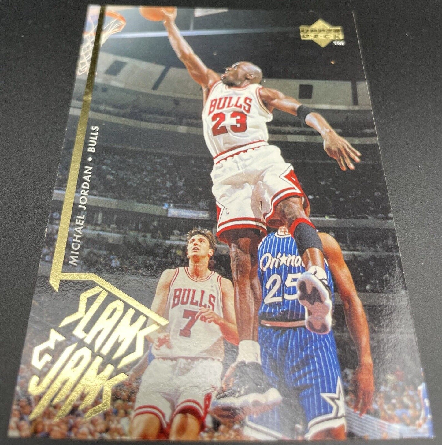 1995-96 Upper Deck - Slams & Jams Gold Electric Court #352 Michael Jordan 2 Card