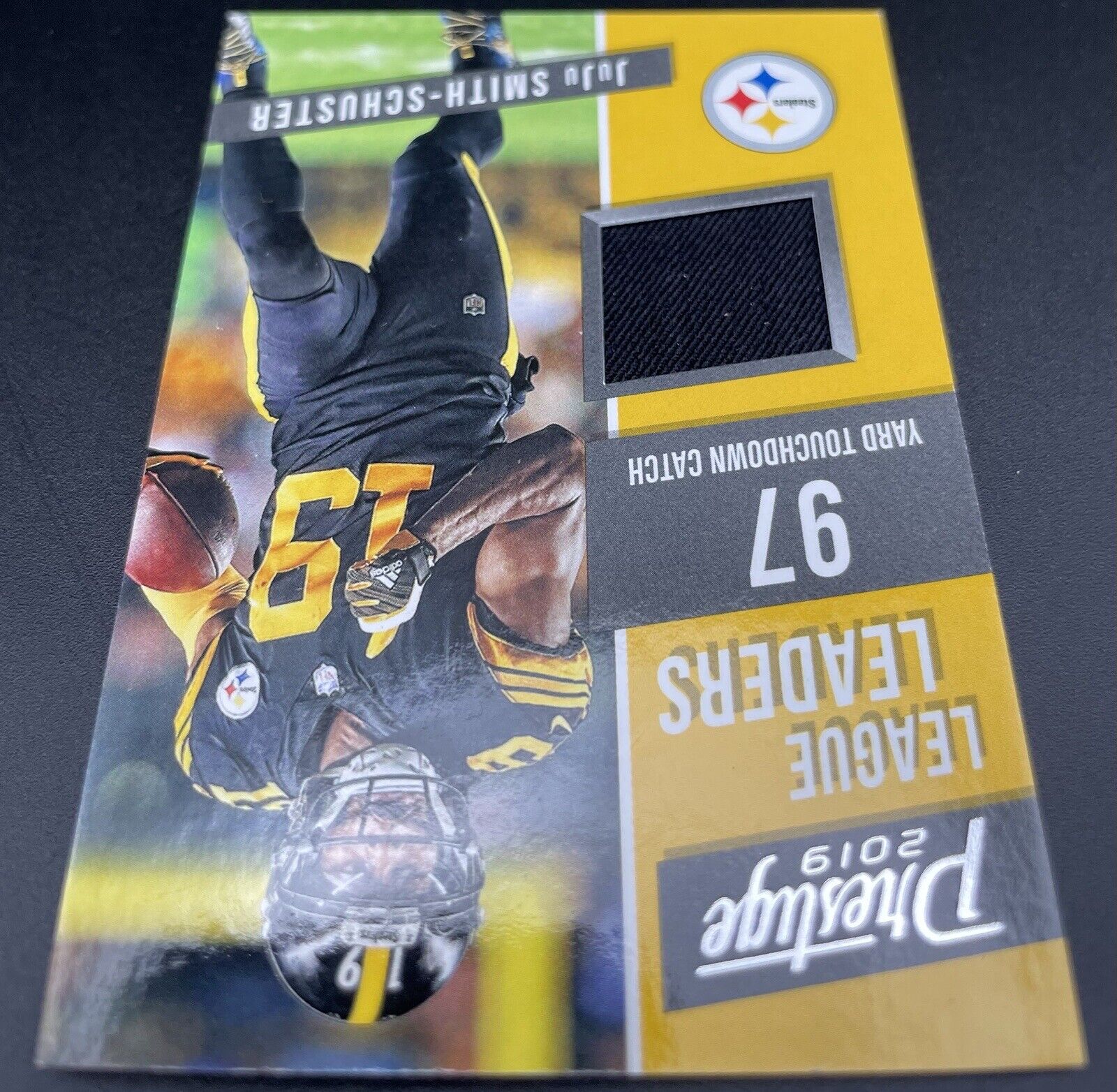 JuJu Smith-Schuster 2019 Panini Prestige League Leaders Patch #LL-JJ Steelers￼