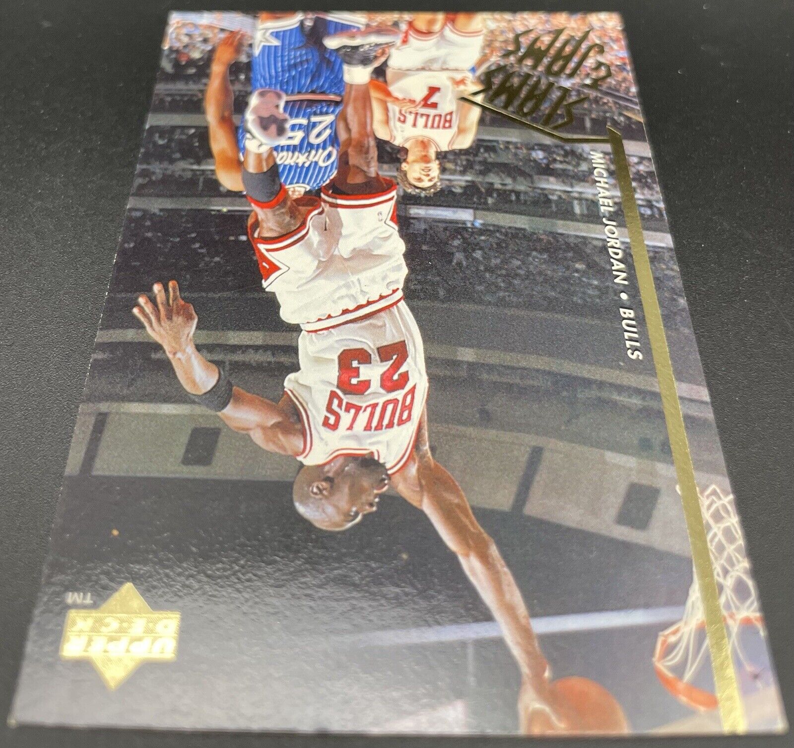 1995-96 Upper Deck - Slams & Jams Gold Electric Court #352 Michael Jordan 2 Card