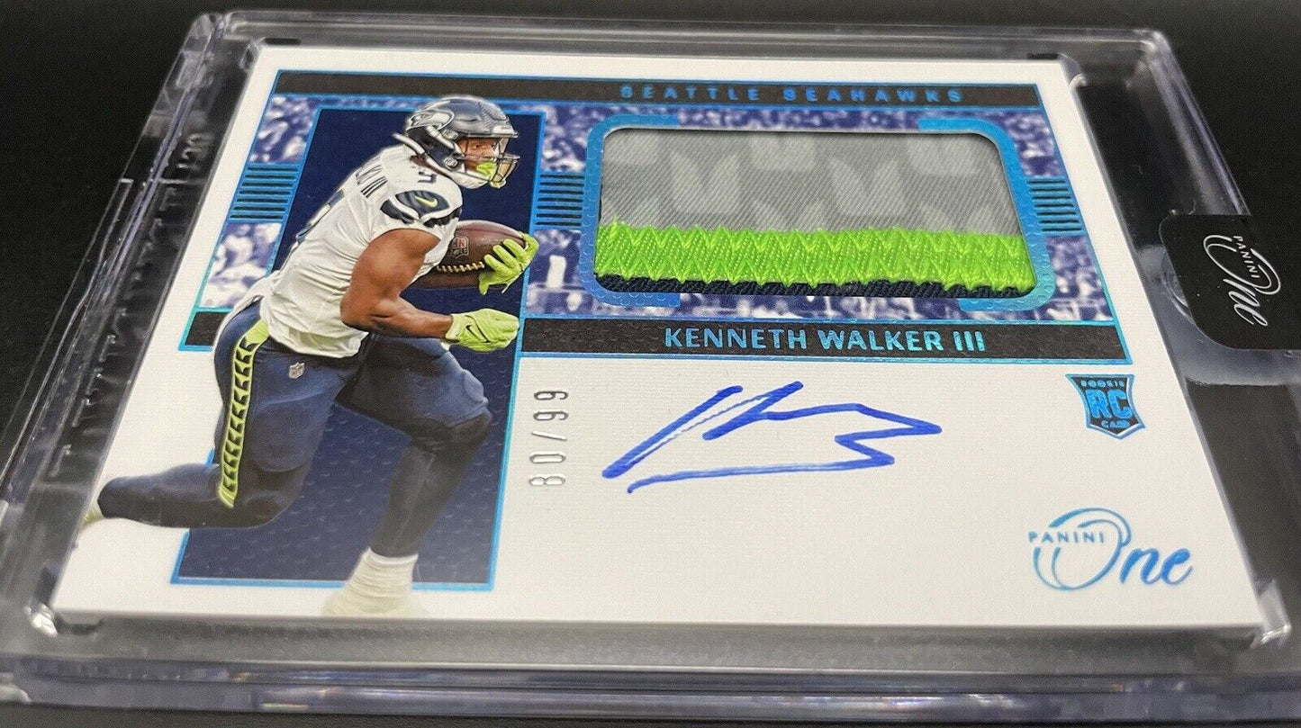 Kenneth Walker III 2022 Panini One #14 Precision Blue RPA  /99 Seattle Seahawks