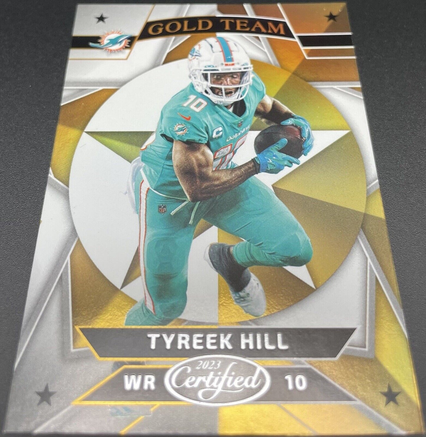 2023 Panini Certified Tyreek Hill Gold Team Miami ￼Dolphins #GT-5 🔥🔥🏈