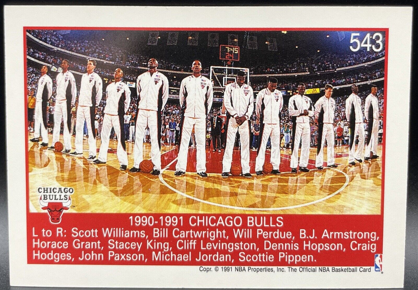 1991 NBA Hoops #543 Michael Jordan 1991 NBA Champions Chicago Bulls