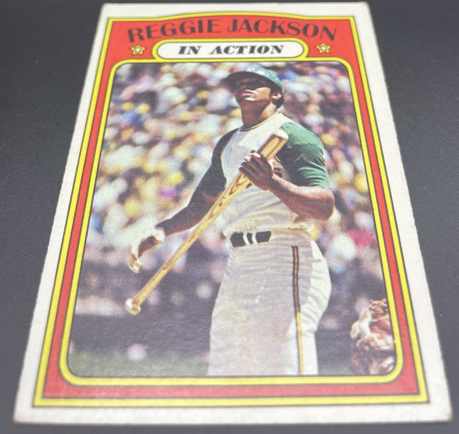 Reggie Jackson 1972 Topps #436 In Action Oakland Athletics