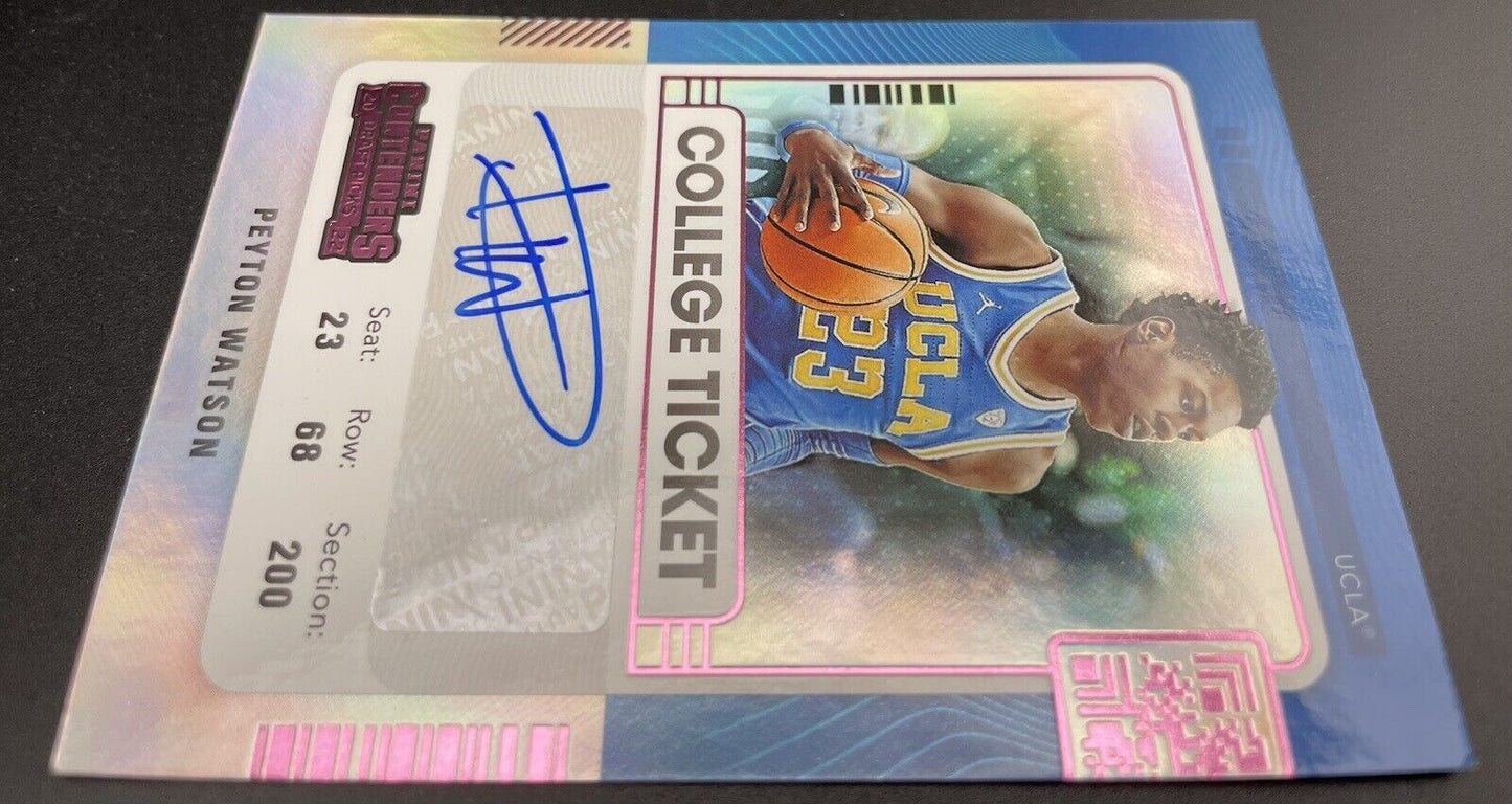 Peyton Watson 2022 Panini Chronicles Draft Picks #CT-PWA Auto, Denver Nuggets