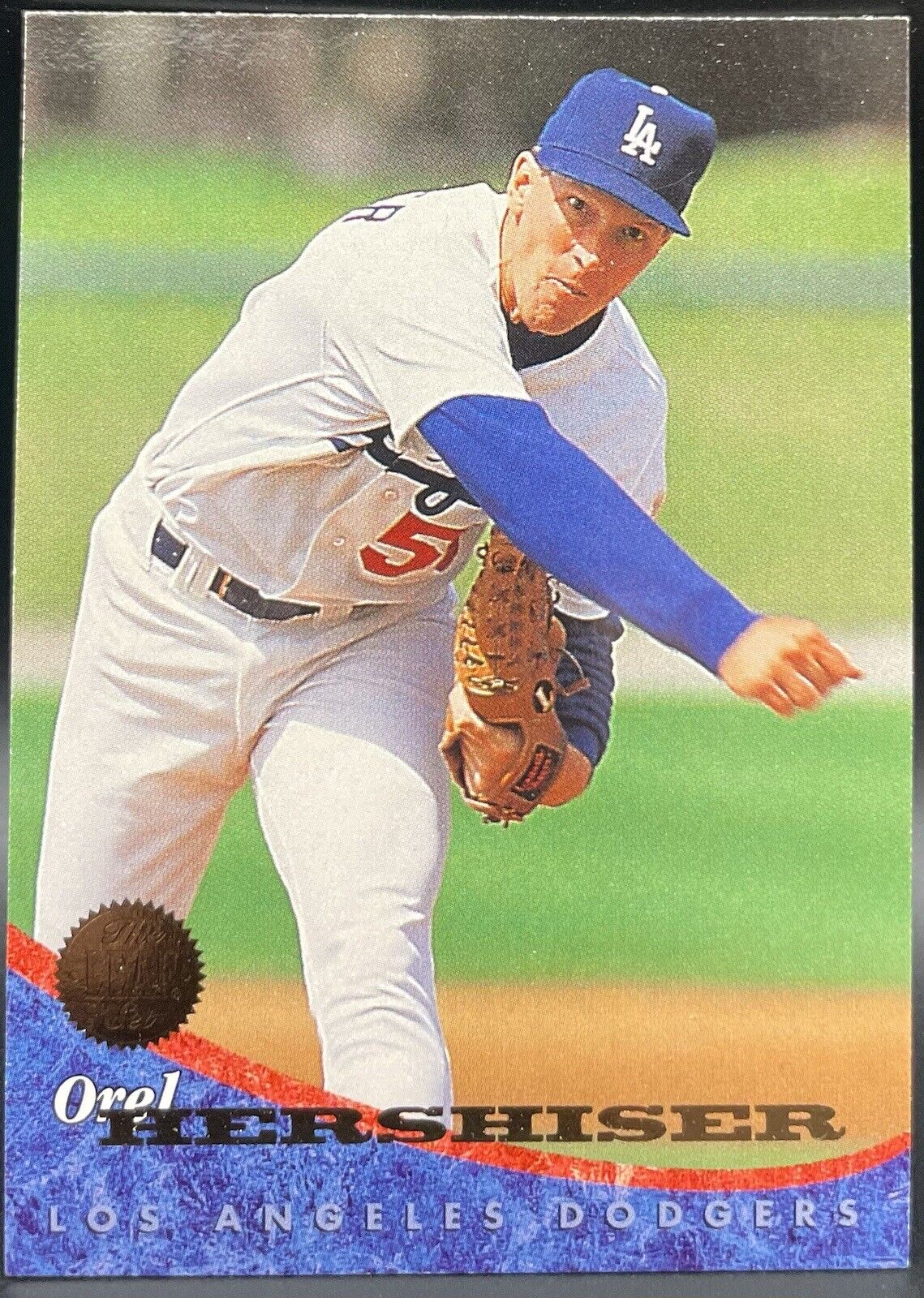 Orel Hershiser 1994 Donruss The Leaf Set #16 Los Angeles Dodgers Limited Edition