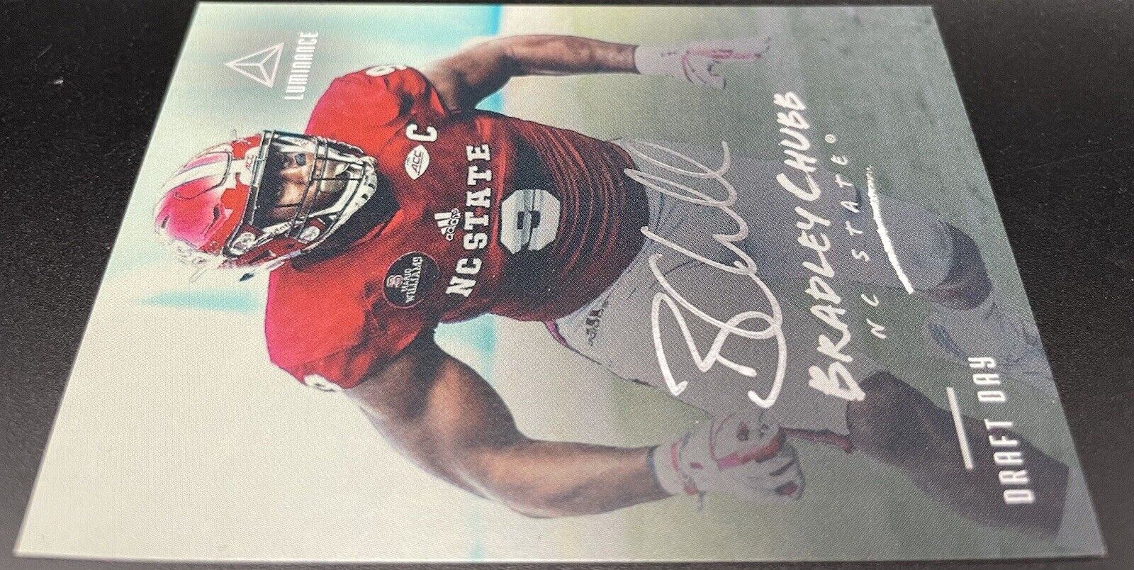 2018 Panini Luminance - Draft Day Signatures Silver #RI-17 Bradley Chubb (AU,...