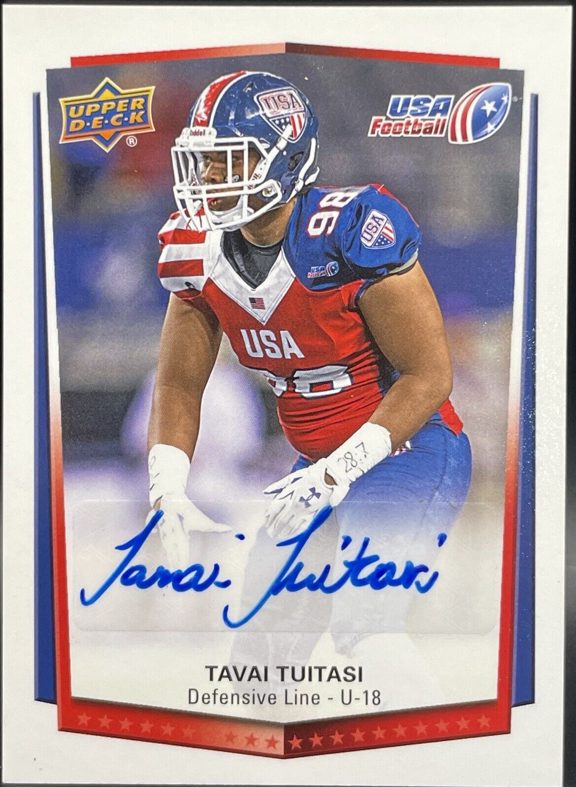 2015 Upper Deck USA Football - U-18 #85 Tavai Tuitasi (RC)