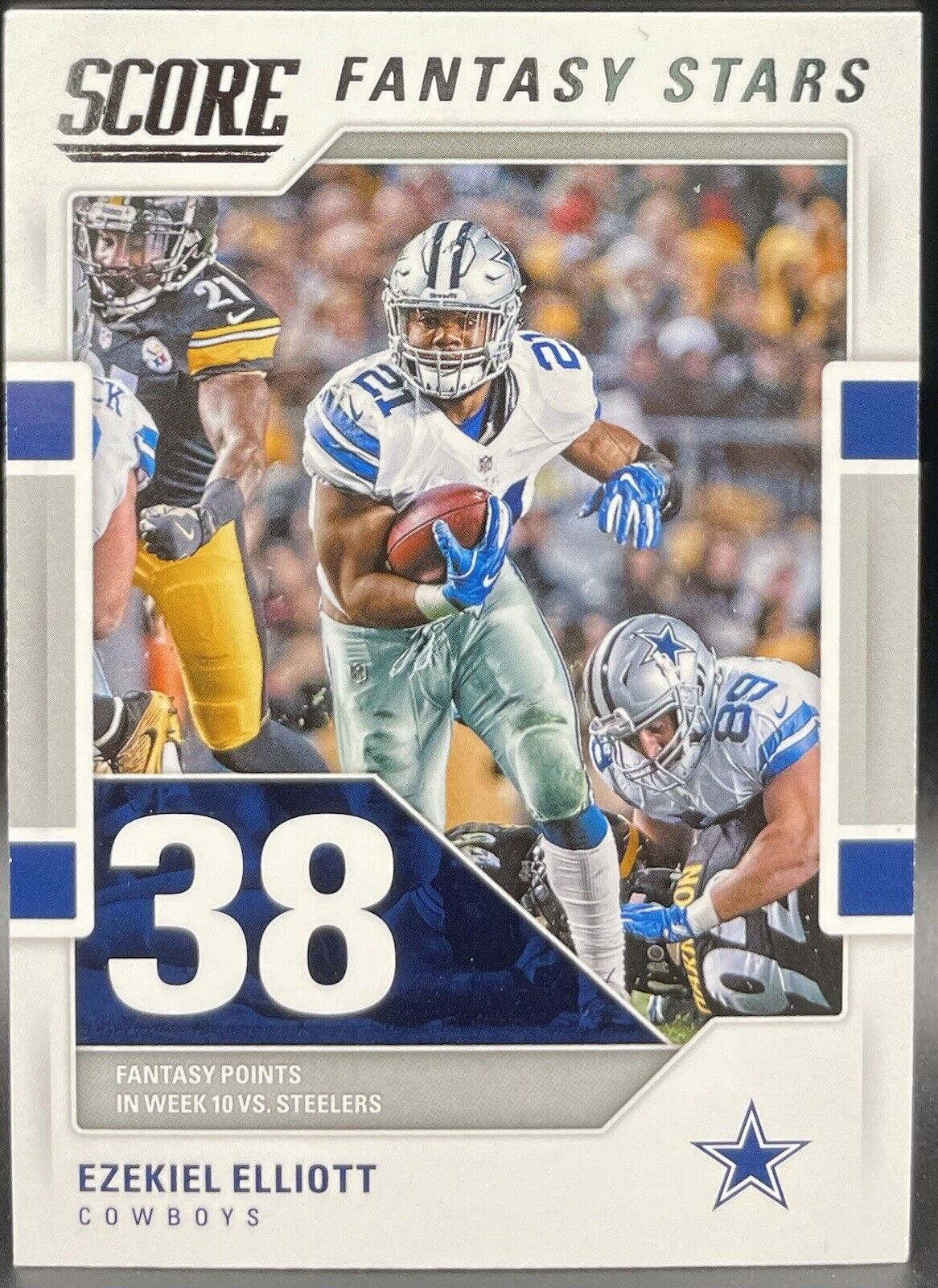 Ezekiel Elliott 2017 Panini Score #10 Fantasy Stars Dallas Cowboys RC